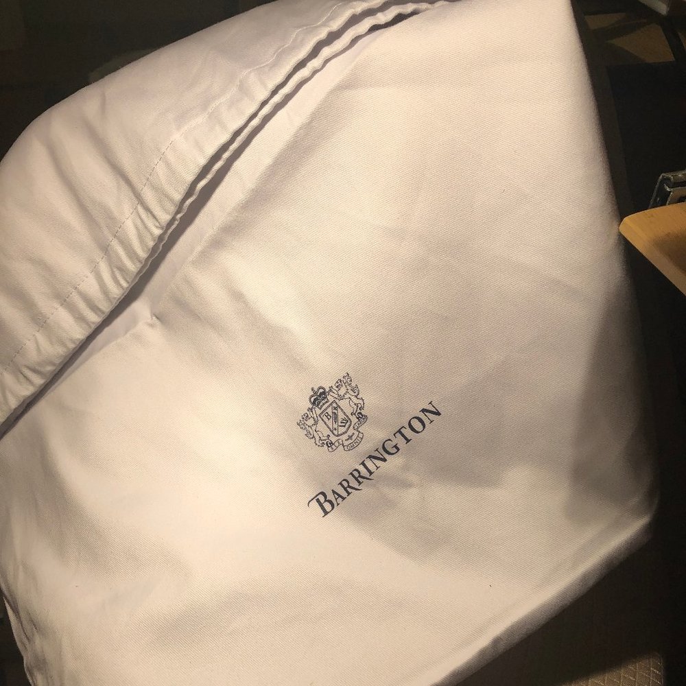 Barrington Large White shoe bag, 17 x 19